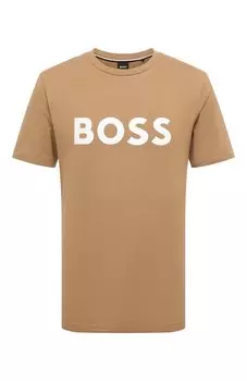 Хлопковая футболка BOSS