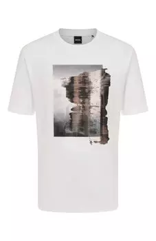 Хлопковая футболка BOSS