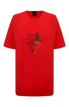 Хлопковая футболка BOSS Green