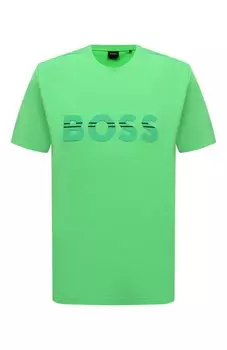 Хлопковая футболка BOSS Green