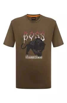 Хлопковая футболка BOSS Orange