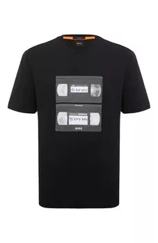 Хлопковая футболка BOSS Orange