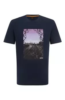 Хлопковая футболка BOSS Orange