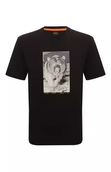 Хлопковая футболка BOSS Orange