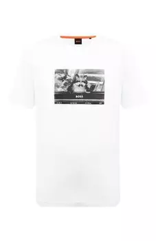 Хлопковая футболка BOSS Orange