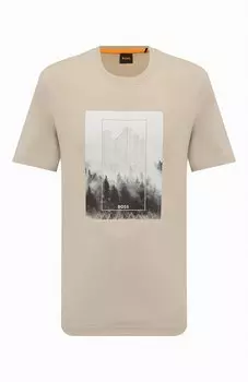 Хлопковая футболка BOSS Orange