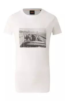 Хлопковая футболка BOSS Orange