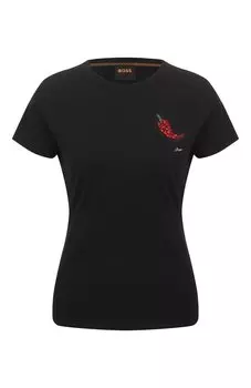 Хлопковая футболка BOSS Orange