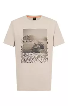 Хлопковая футболка BOSS Orange