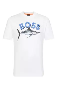 Хлопковая футболка BOSS Orange