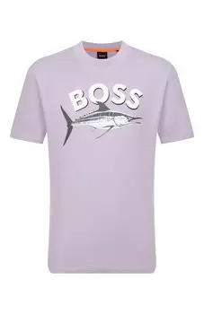 Хлопковая футболка BOSS Orange