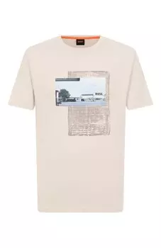 Хлопковая футболка BOSS Orange