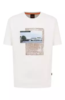 Хлопковая футболка BOSS Orange