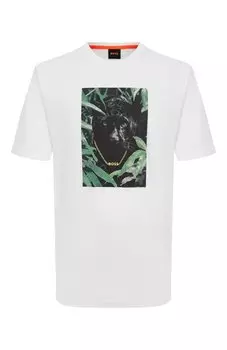 Хлопковая футболка BOSS Orange