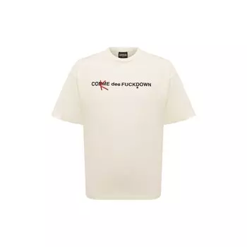 Хлопковая футболка Comme des Fuckdown