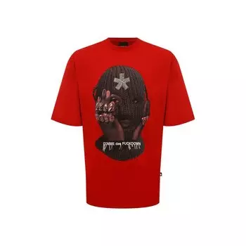 Хлопковая футболка Comme des Fuckdown