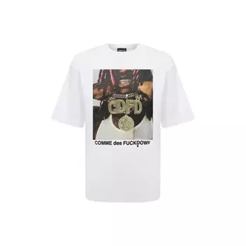 Хлопковая футболка Comme des Fuckdown