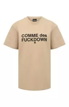 Хлопковая футболка Comme des Fuckdown