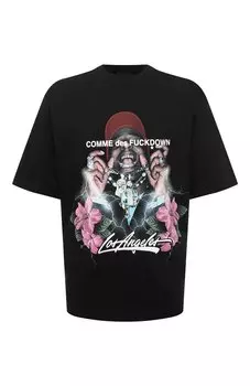 Хлопковая футболка Comme des Fuckdown