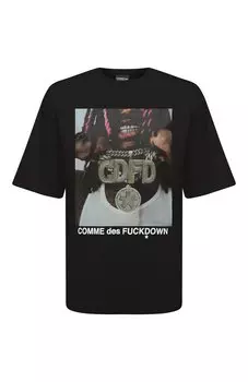Хлопковая футболка Comme des Fuckdown