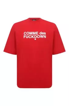Хлопковая футболка Comme des Fuckdown