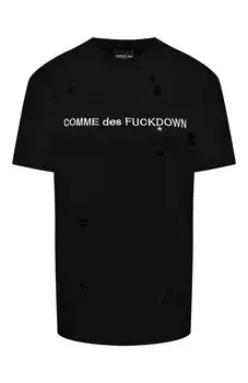 Хлопковая футболка Comme des Fuckdown