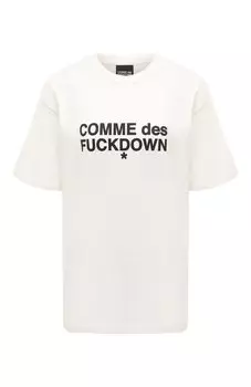 Хлопковая футболка Comme des Fuckdown