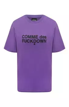 Хлопковая футболка Comme des Fuckdown