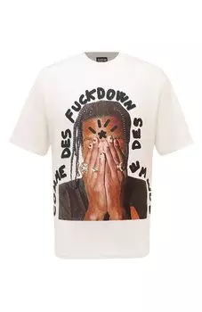 Хлопковая футболка Comme des Fuckdown