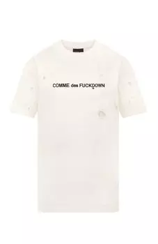 Хлопковая футболка Comme des Fuckdown