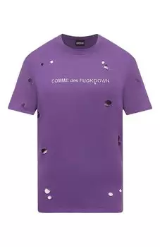 Хлопковая футболка Comme des Fuckdown