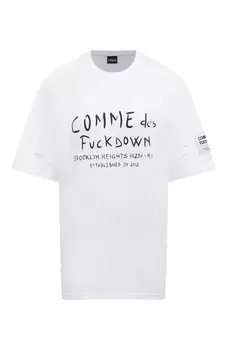 Хлопковая футболка Comme des Fuckdown