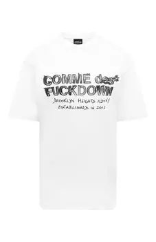 Хлопковая футболка Comme des Fuckdown