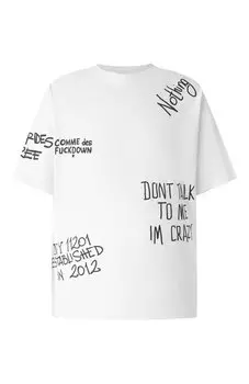 Хлопковая футболка Comme des Fuckdown