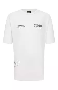 Хлопковая футболка Comme des Fuckdown