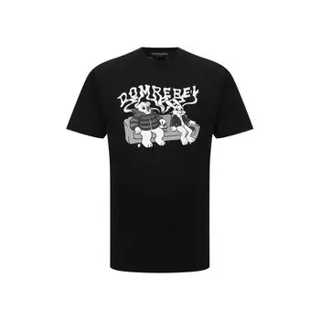 Хлопковая футболка DOMREBEL