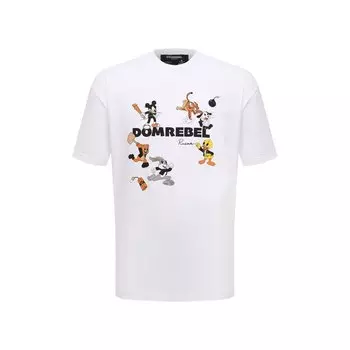 Хлопковая футболка DOMREBEL