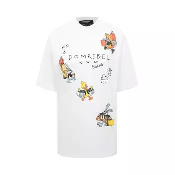 Хлопковая футболка DOMREBEL