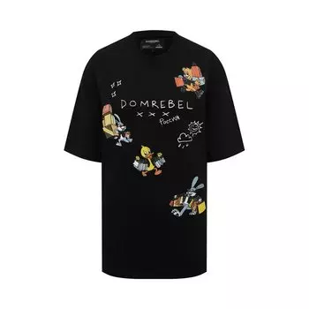 Хлопковая футболка DOMREBEL