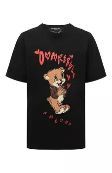 Хлопковая футболка DOMREBEL