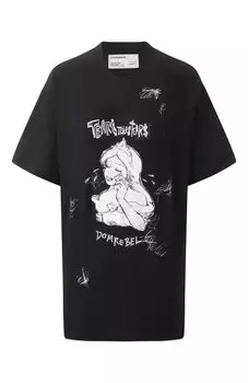 Хлопковая футболка DOMREBEL
