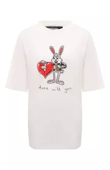 Хлопковая футболка DOMREBEL