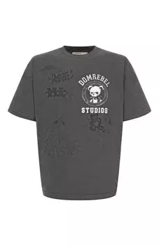 Хлопковая футболка DOMREBEL