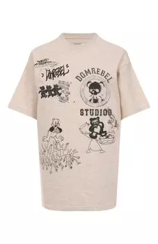 Хлопковая футболка DOMREBEL