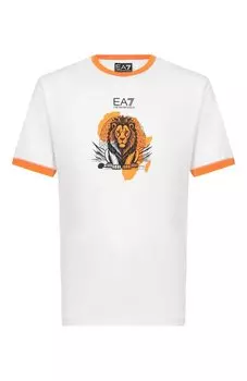 Хлопковая футболка EA7