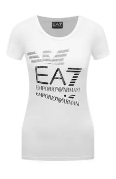 Хлопковая футболка EA7