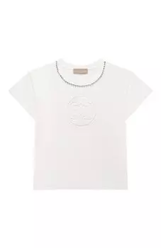 Хлопковая футболка Elie Saab junior