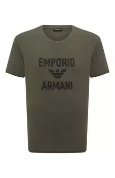 Хлопковая футболка Emporio Armani