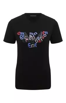 Хлопковая футболка Emporio Armani