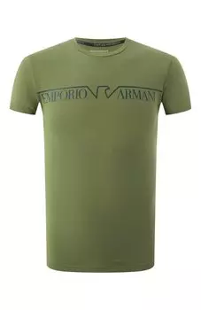 Хлопковая футболка Emporio Armani
